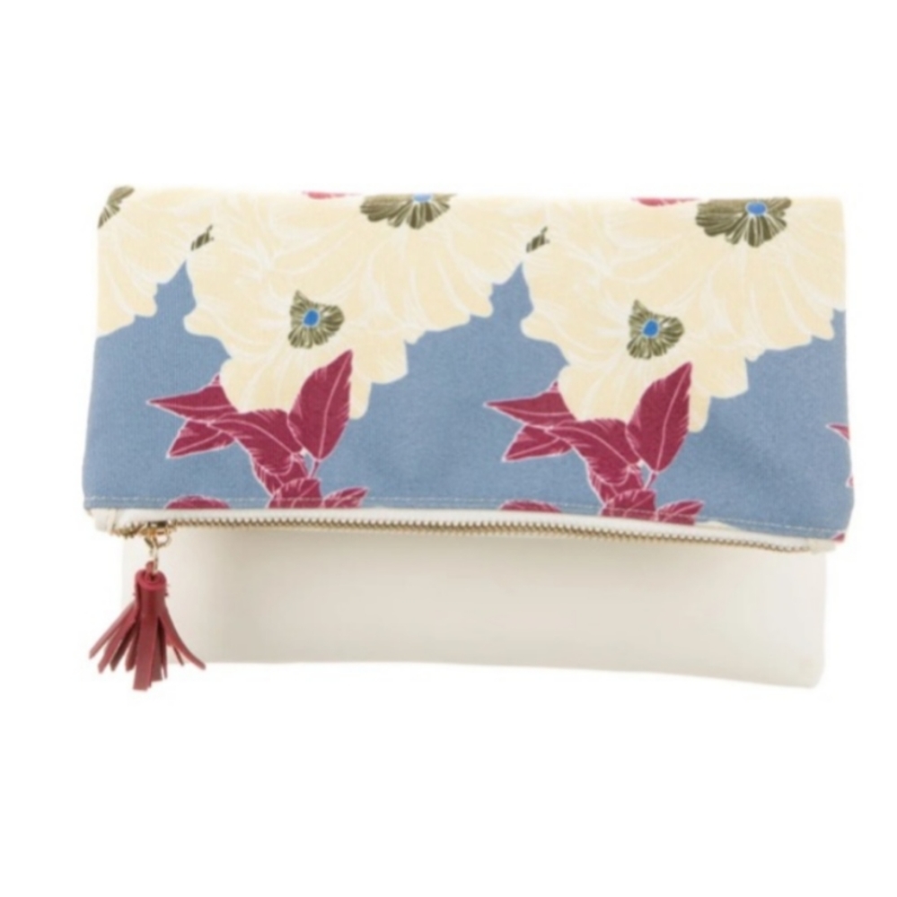 NWOT Rachel Pally Floral Reversible Clutch